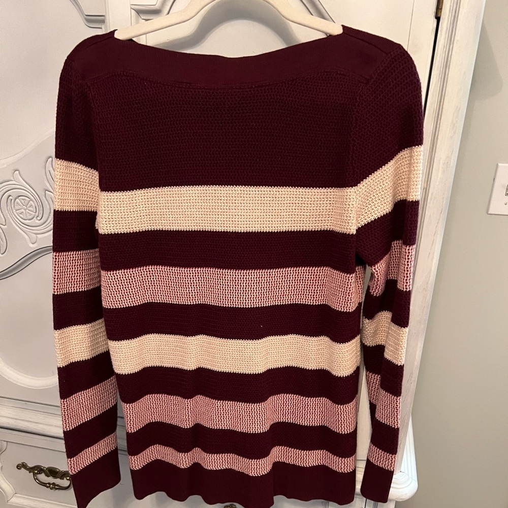Market & Spruce Deep Red Knit Top
